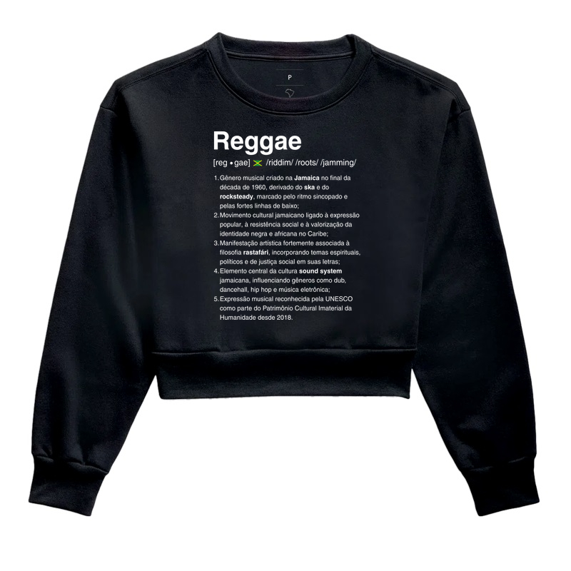 Definição Reggae - Cropped Moletom