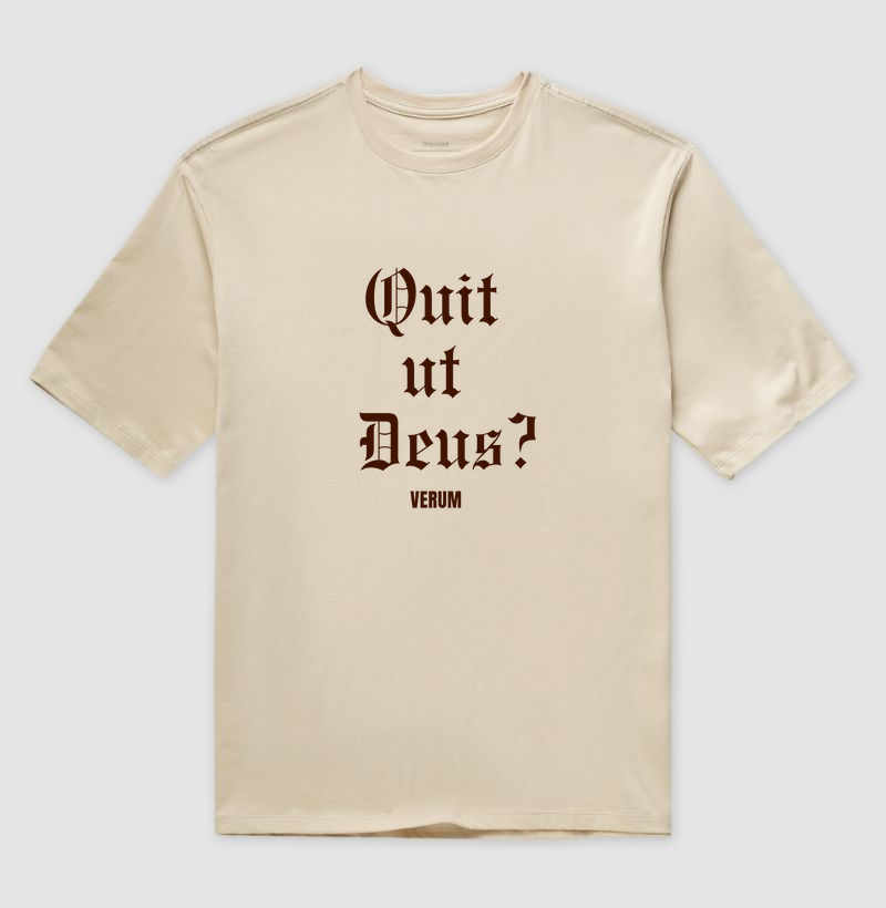 Camiseta Oversized "Quem como Deus?"