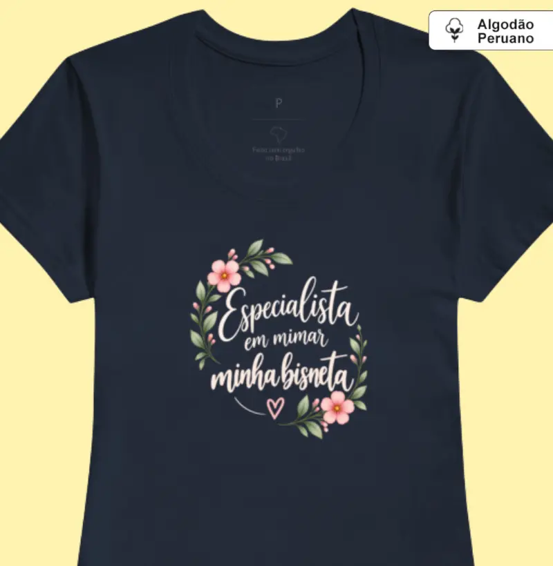 Especialista em mimar minha bisneta (bisavó - tons rosas) (algodão peruano)