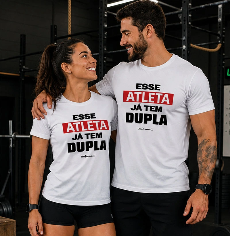 Camiseta Esse atleta já tem dupla 
