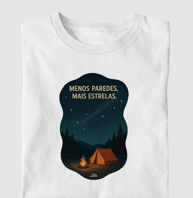 Camiseta "Menos Paredes, Mais Estrelas."