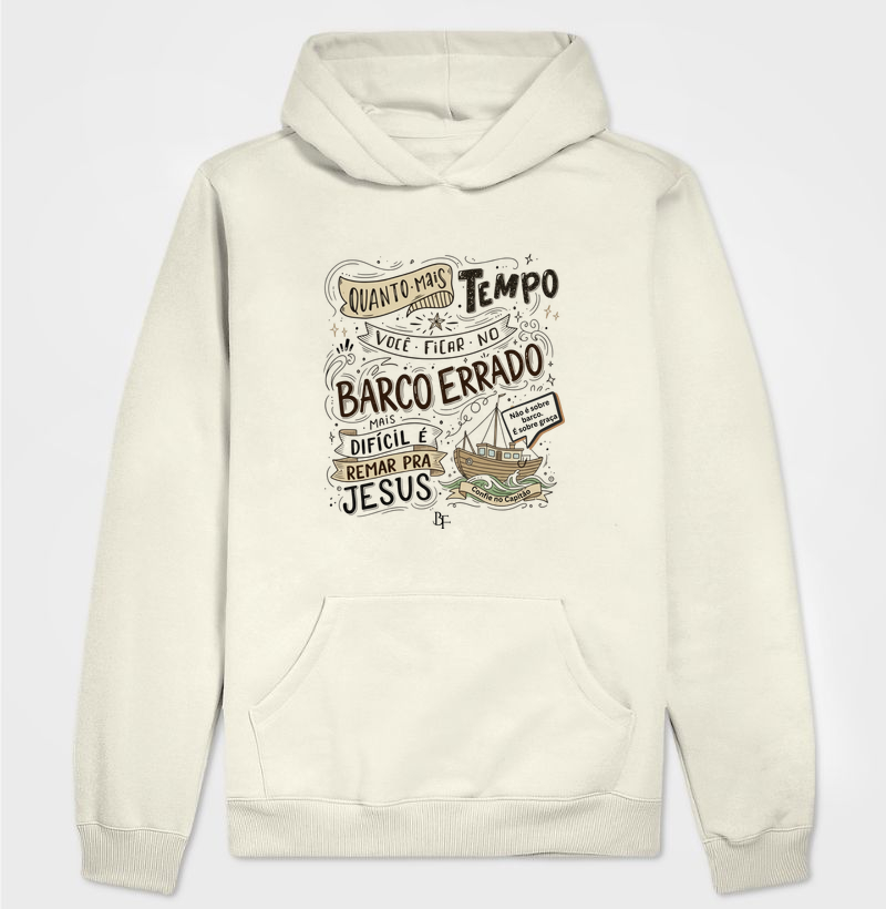 Não é sobre barco. É sobre graça. - Hoodie Moletom