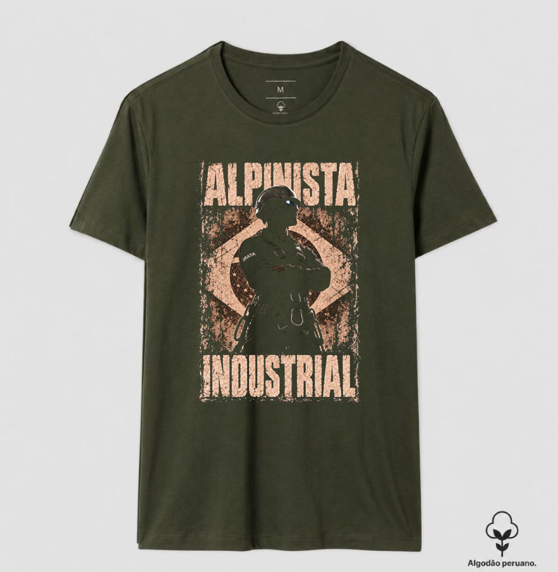 Alpinista Industrial - Homem Irata - Camiseta Algodão Peruano