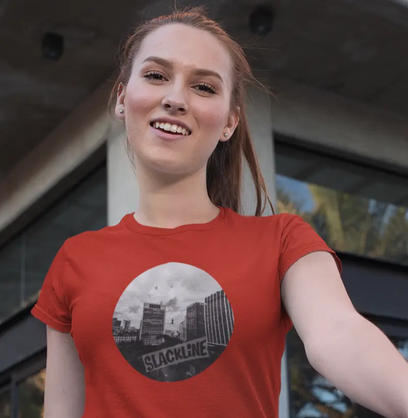 Camiseta Feminina SLACKLINE DISCO (1) (Diversas Cores)