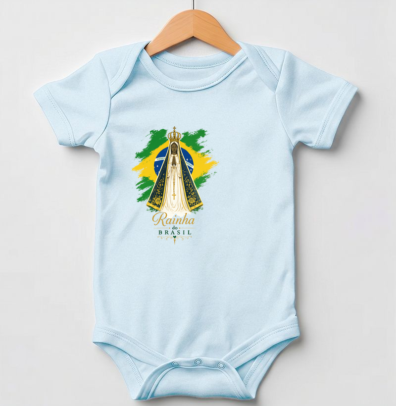 Body Infantil Nossa Senhora Aparecida Rainha do Brasil