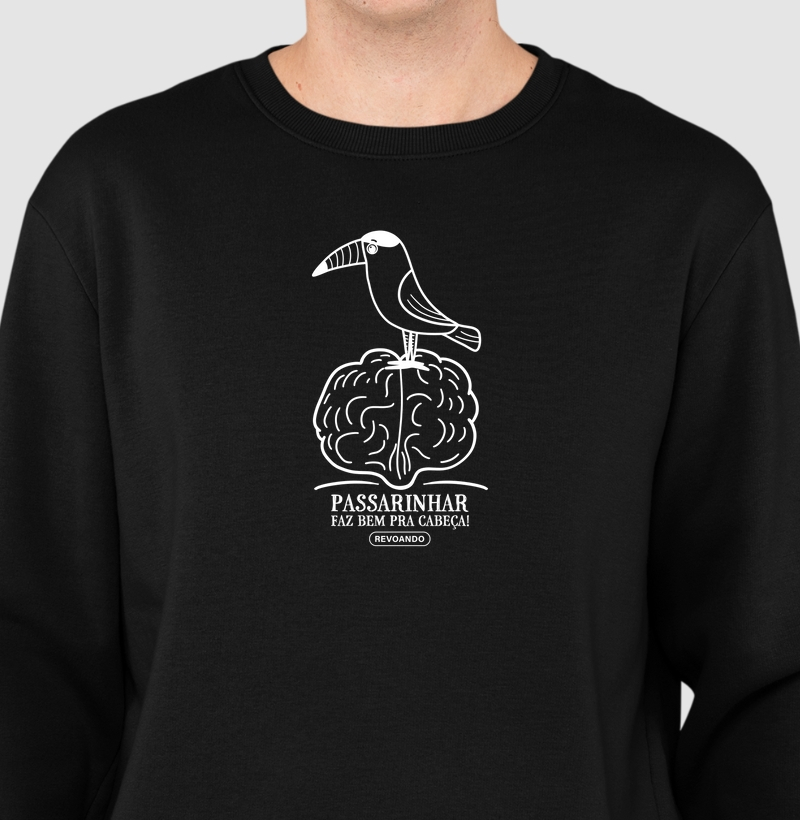 Aves em Texto - Bird brain - Moletom