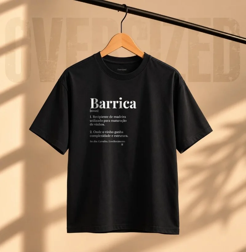 Camiseta Oversized Barrica — Wine Dictionary - Camiseta Oversized