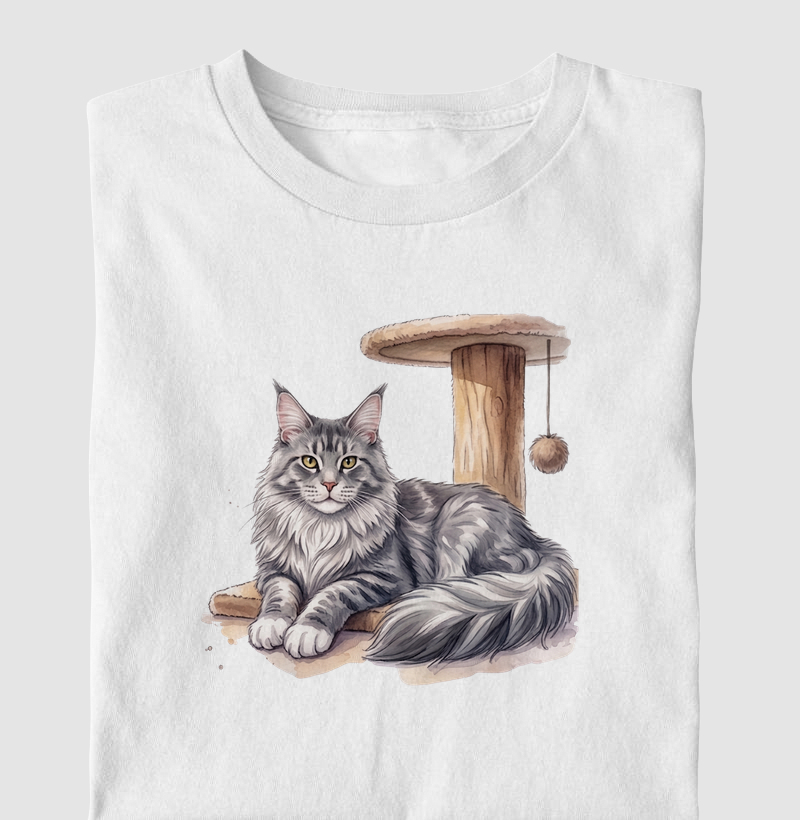 Maine Coon no Arranhador