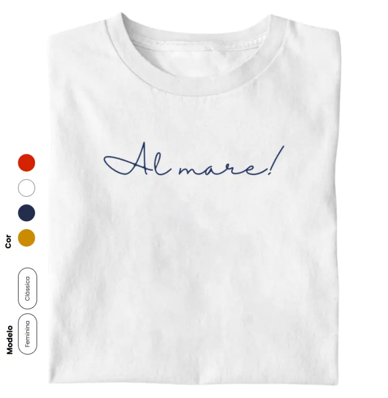 Al Mare estampa azul e branca