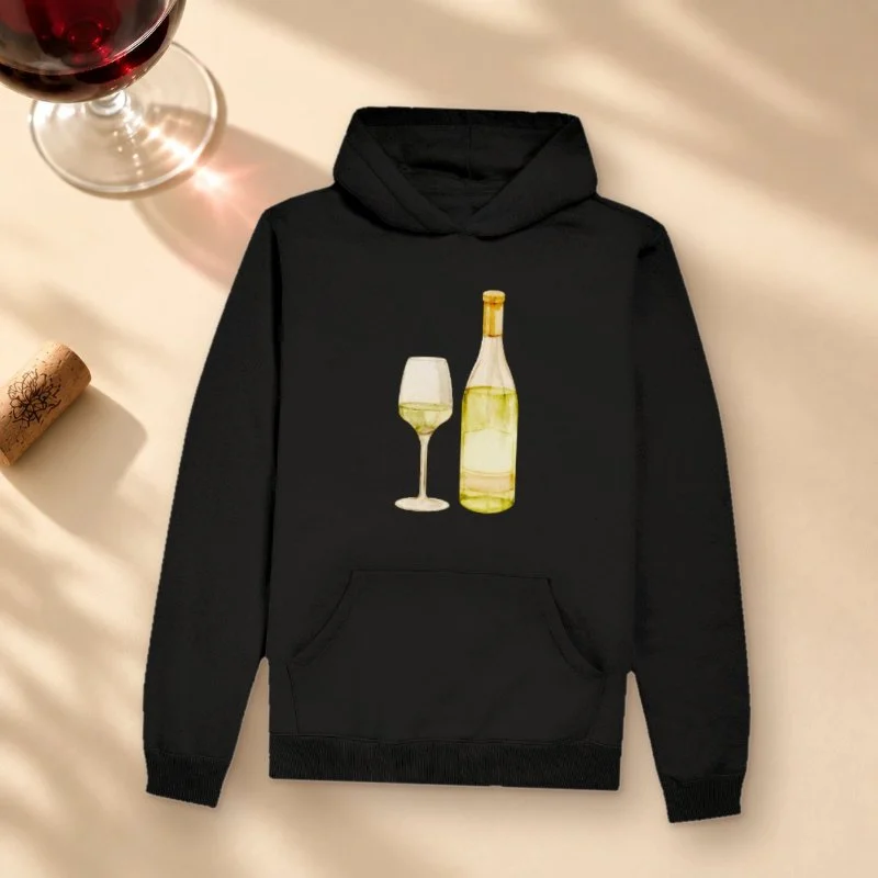 Moletom Vinho Branco - Hoodie Moletom