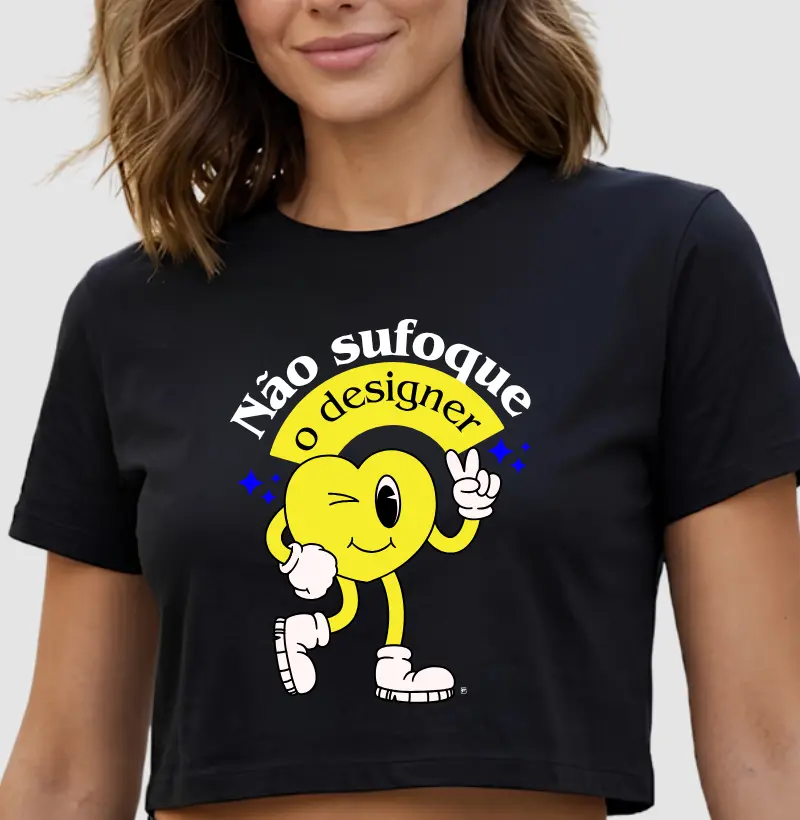 Cropped Não sufoque o designer