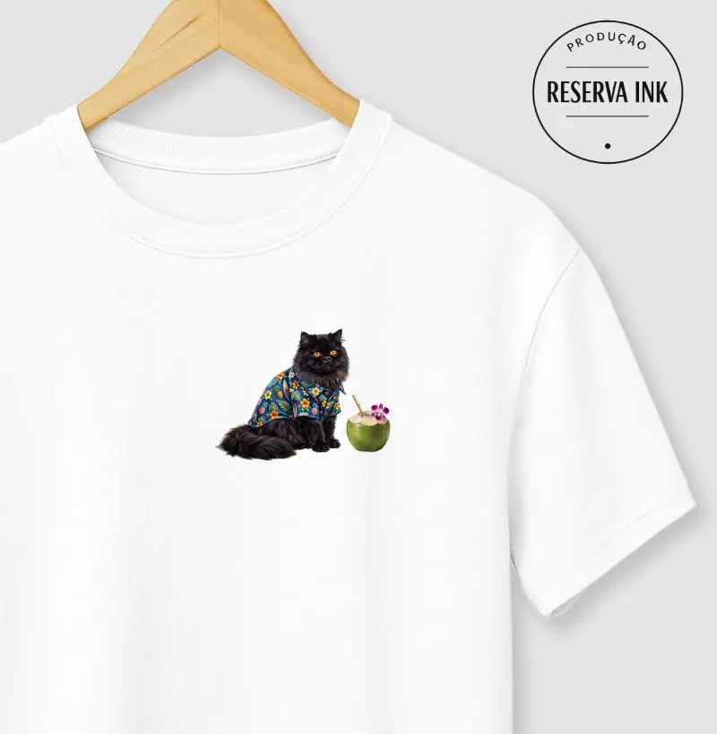 Gato Persa Preto - Férias