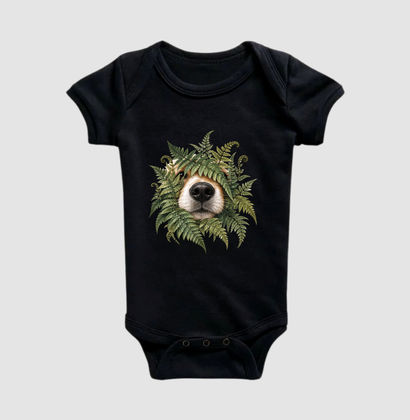 Focinho Atrás da Samambaia - Body Infantil