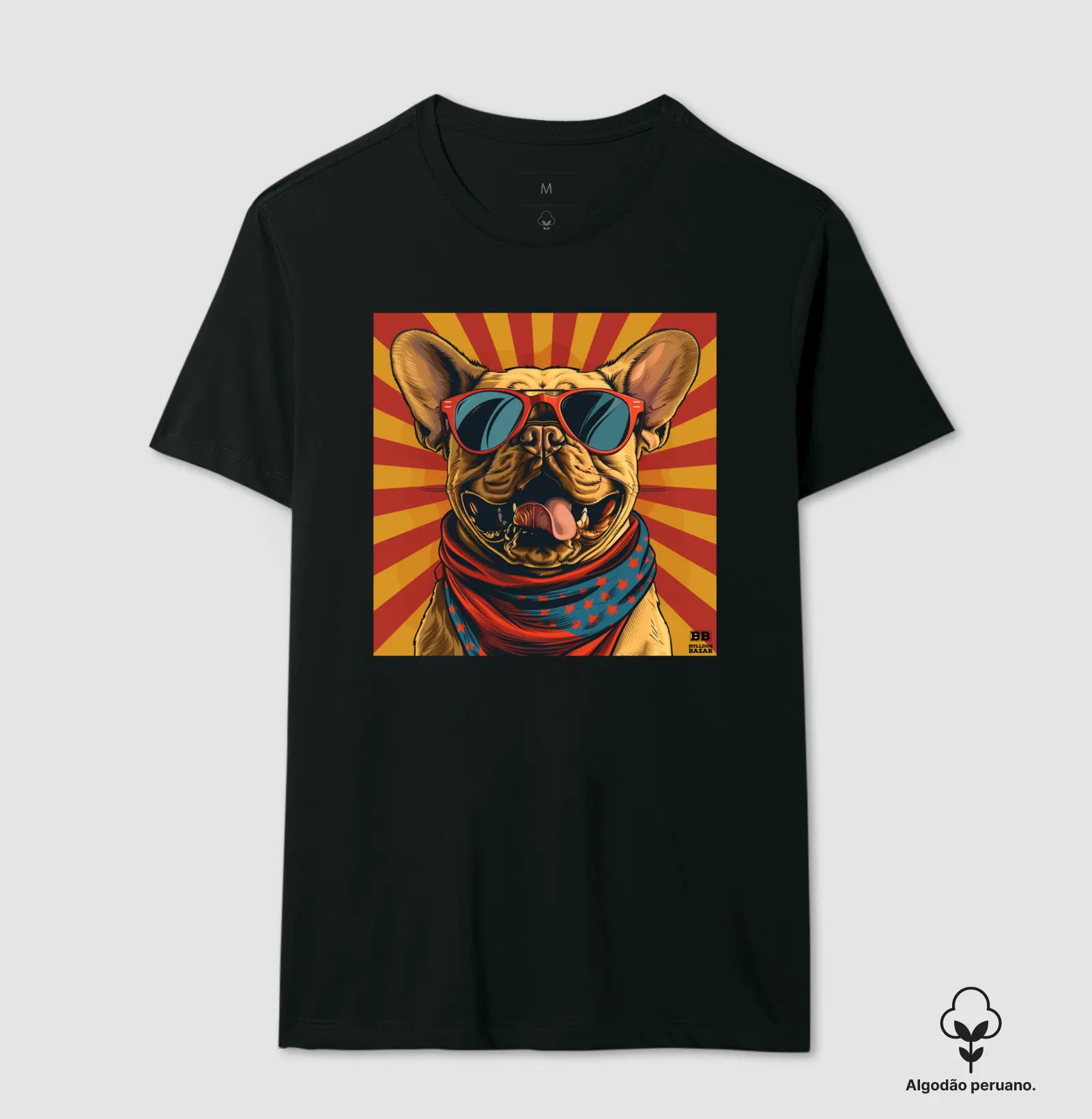 Camiseta Premium Bulldog Frances "Pop art"
