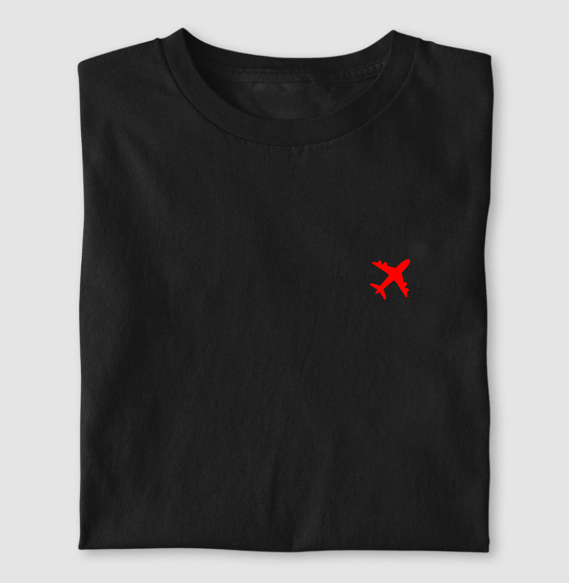 Avião minimalista vermelho