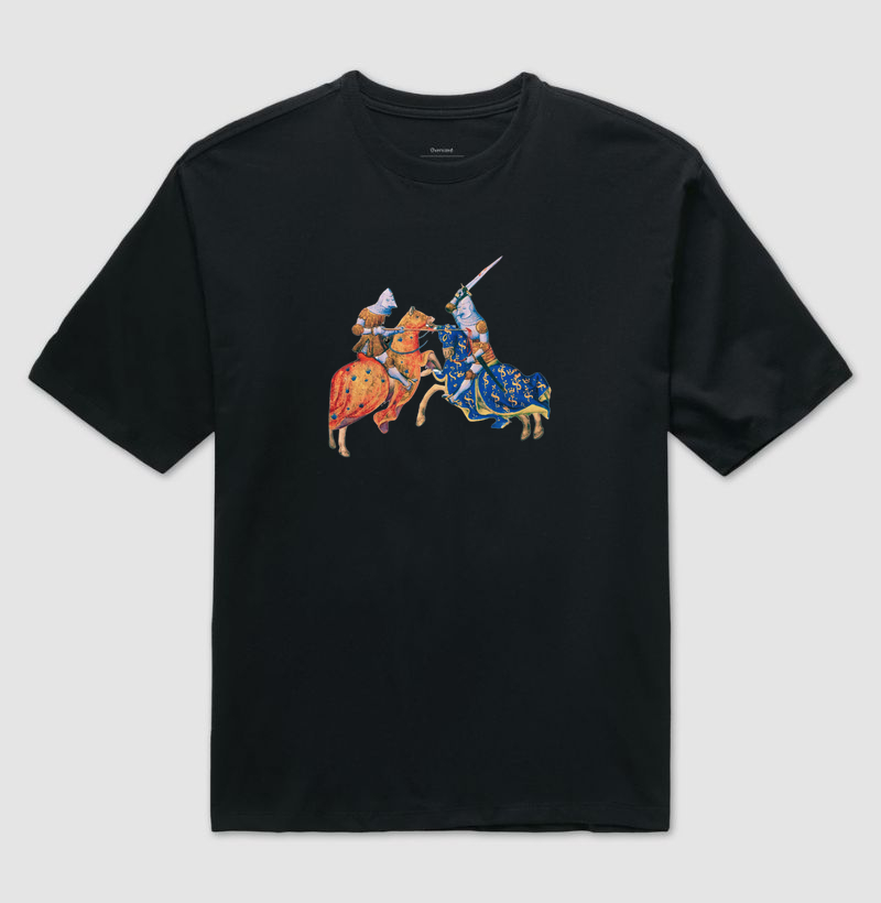 Camiseta O Encontro das Lanças – Manuscrito Histoire Romaine - Camiseta Oversized
