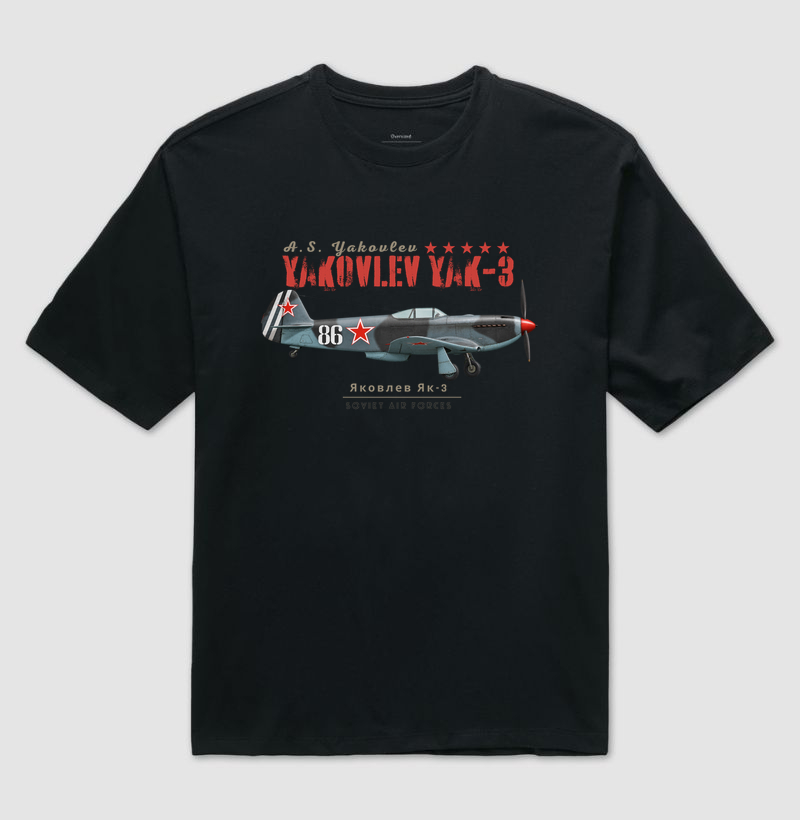 Yakovlev Yak-3 - Camiseta Oversized
