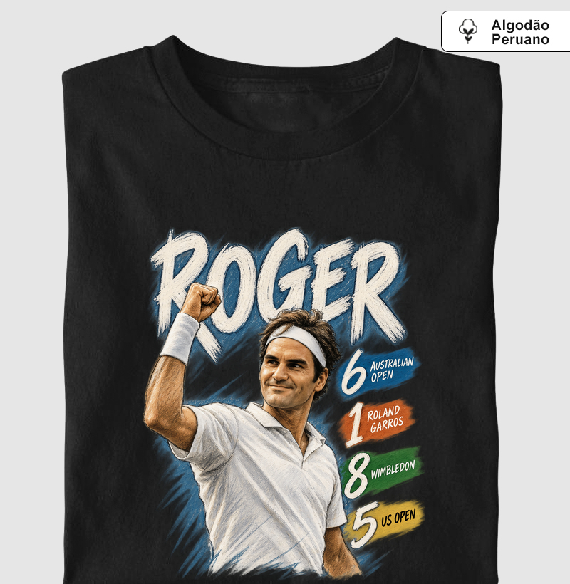 Roger Slams - Camiseta Algodão Peruano