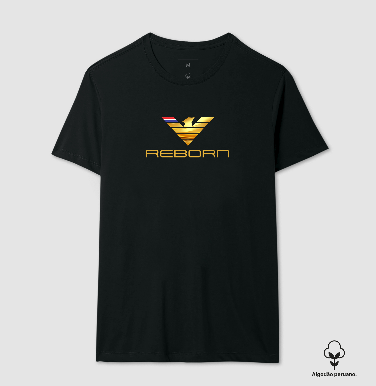 👑🦅 REBORN GOLD | O Renascimento dos Vencedores  A estampa REBORN GOLD é a mais pura representação da grandeza, da conquista e da capacidade de renascer mais forte após cada desafio. Com sua águia imponente em dourado, ela simboliza liderança, visão, prosperidade e a força de quem transforma obstáculos em oportunidades.