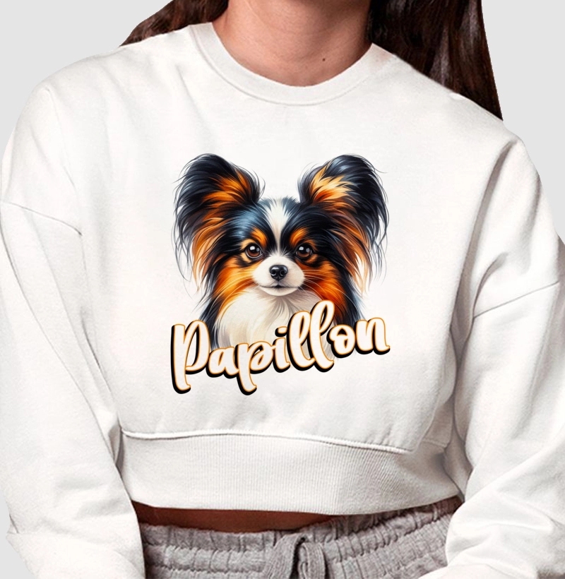 Moletom Cropped Papillon Head