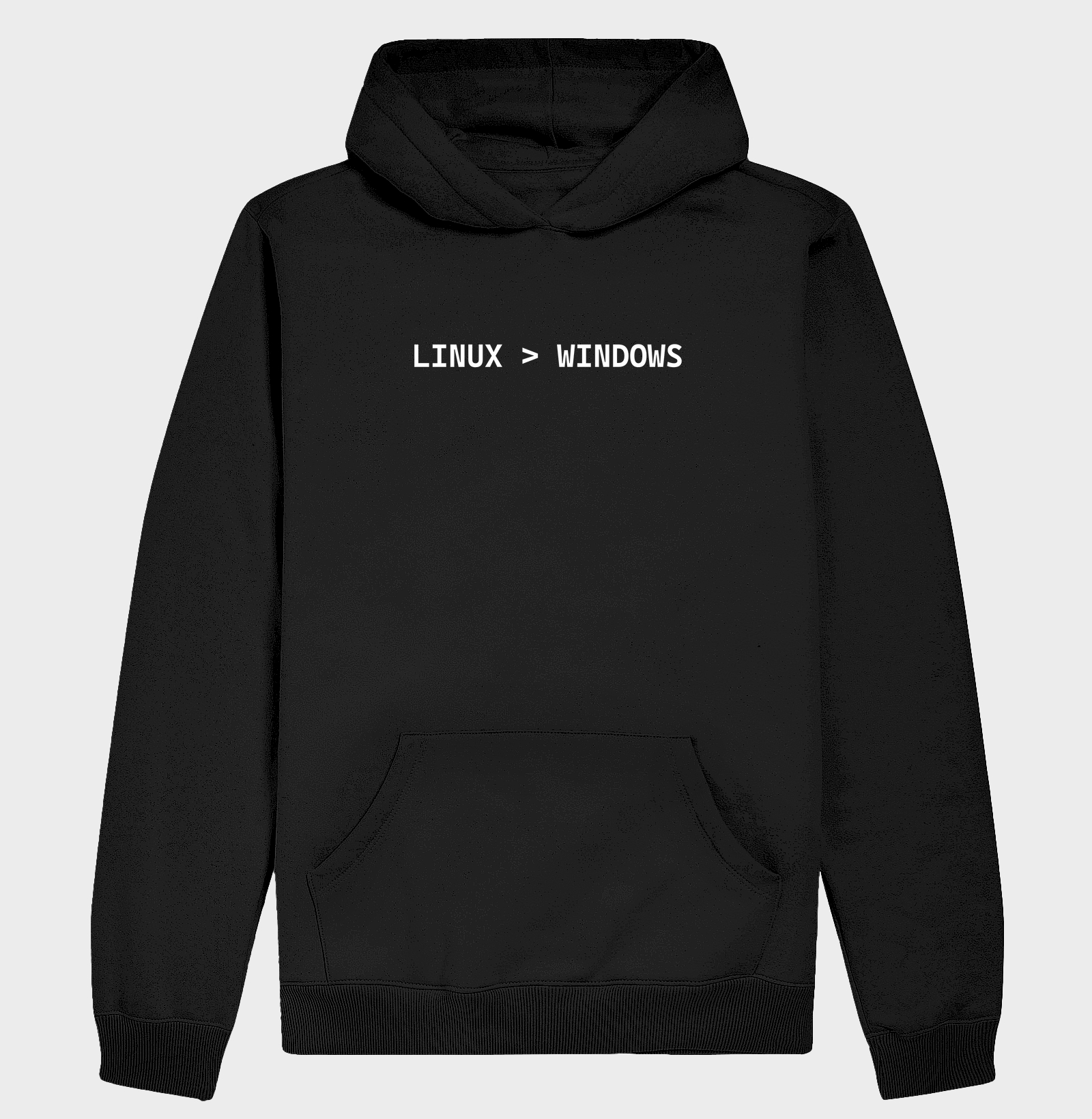 Moletom Hoodie Slim "Linux > Windows" T.I