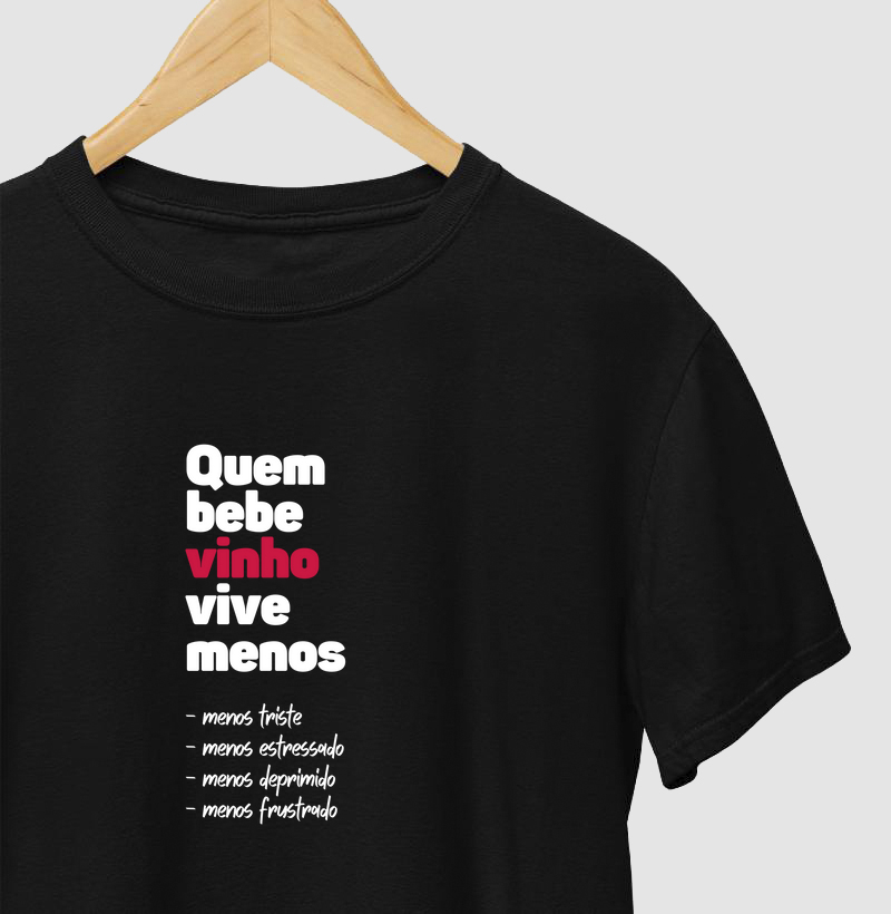 Quem bebe vinho vive menos