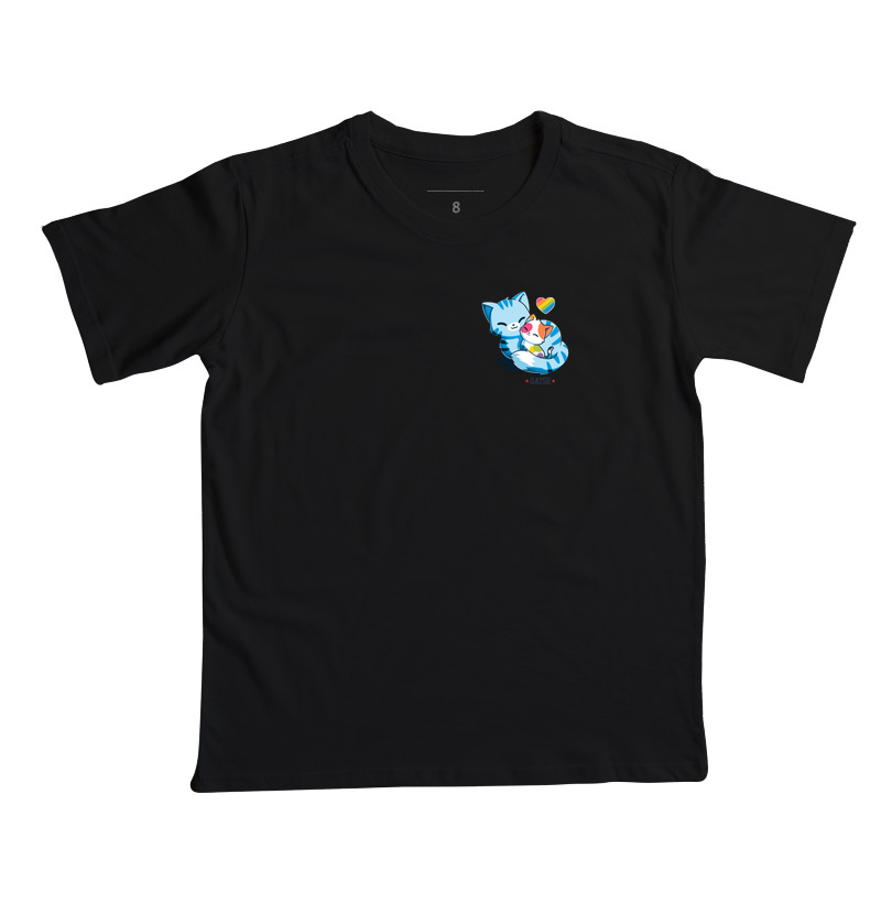 Infantil - Gatinho Carinho Materno - Camiseta Infantil