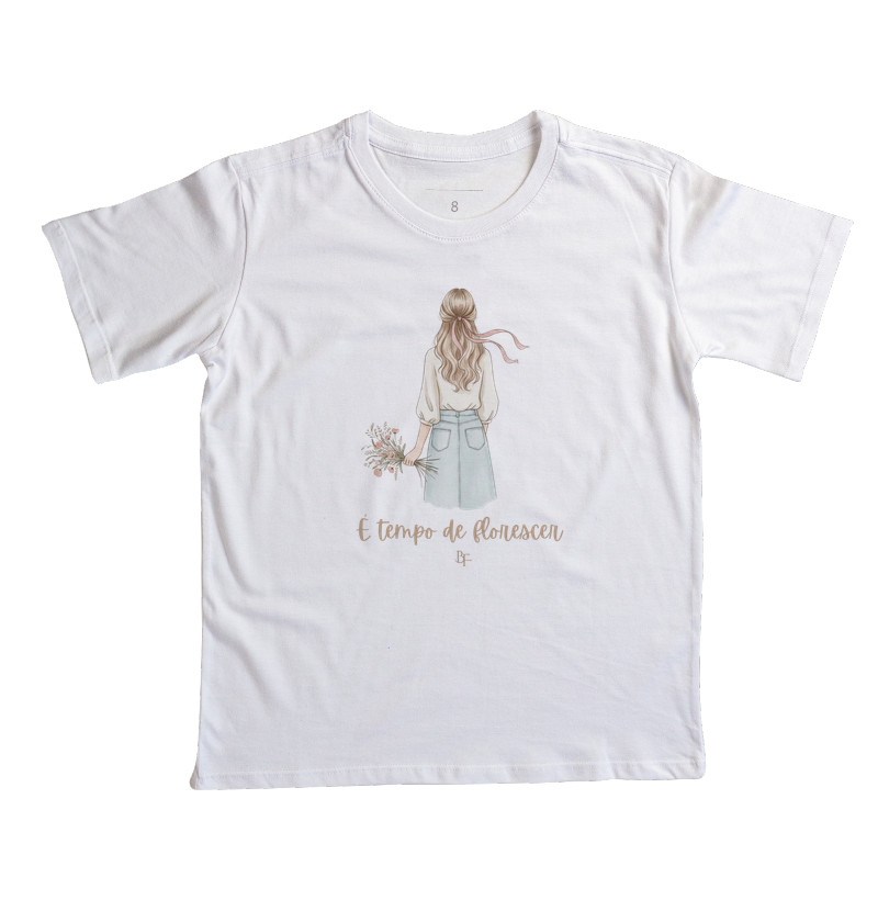 É tempo de florescer - Camiseta Infantil