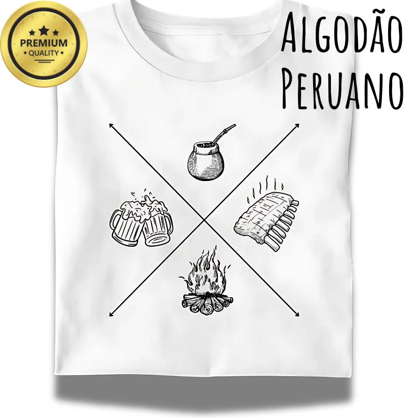 Camiseta Assado y Mate y Ceva (premium)