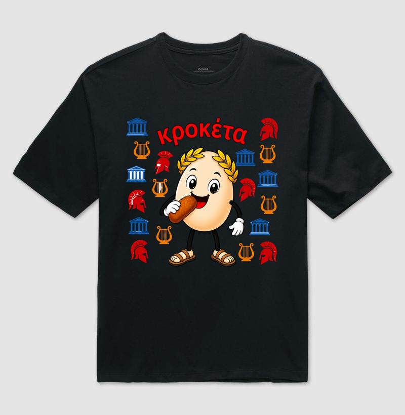 Egg Kroket - Grécia - Camiseta Oversized