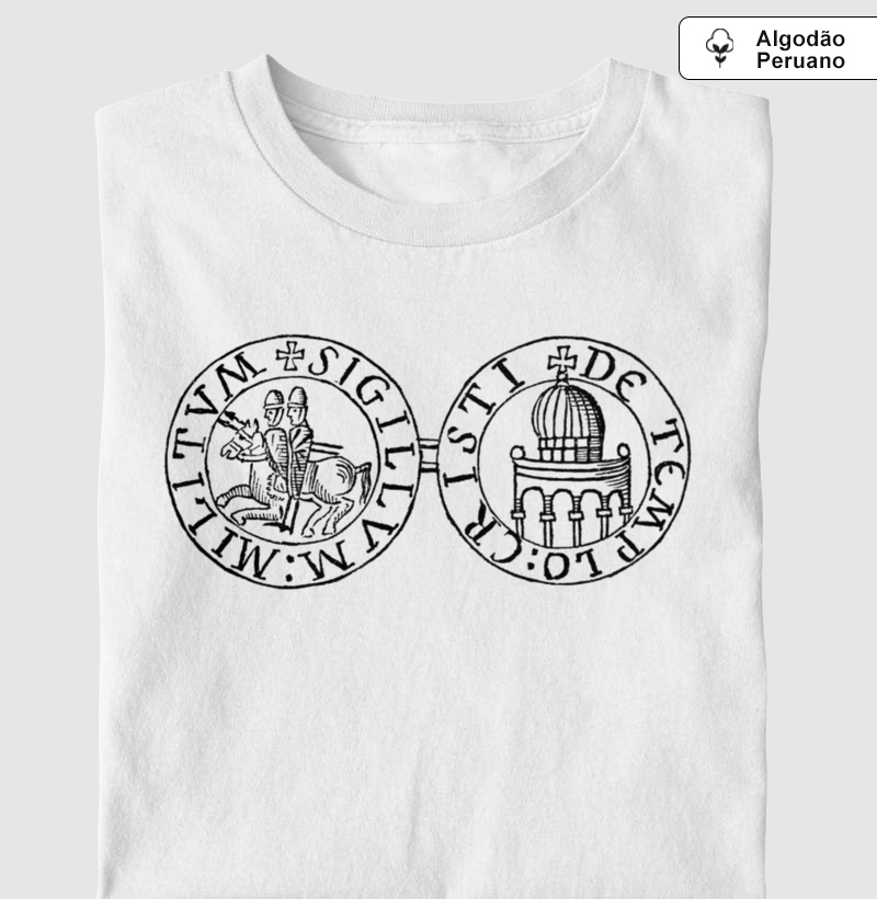Camiseta algodão peruano Selo dos Templários