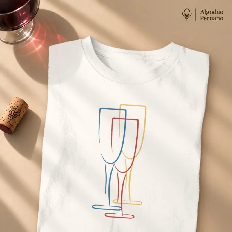 Camiseta Vinho - Taças