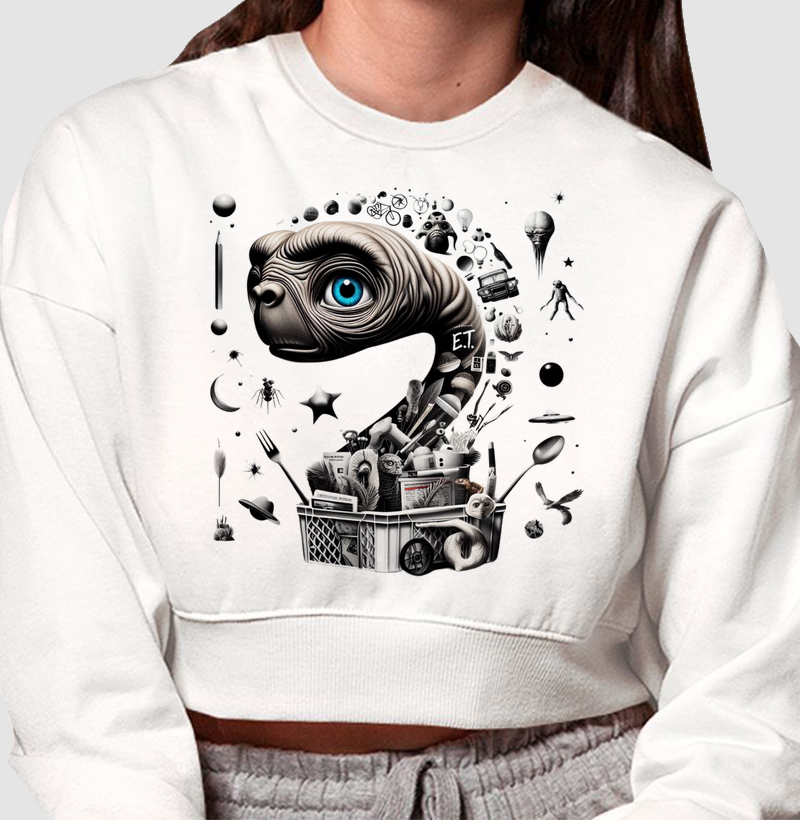 Movie - E.T. O Extraterrestre - Cropped Moletom