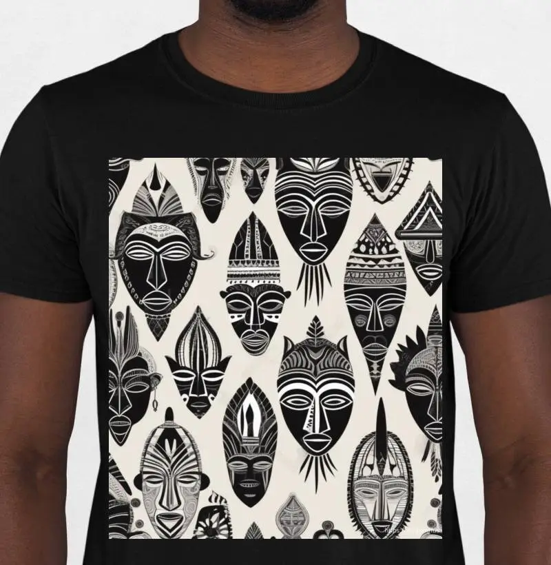 Máscaras Africanas preto e branco