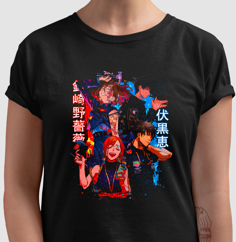 Camiseta Jujutsu Kaisen Trio – Edição Cursed Energy