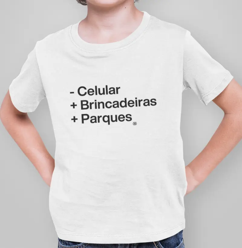 Menos celular, mais brincadeiras, mais parques infantil