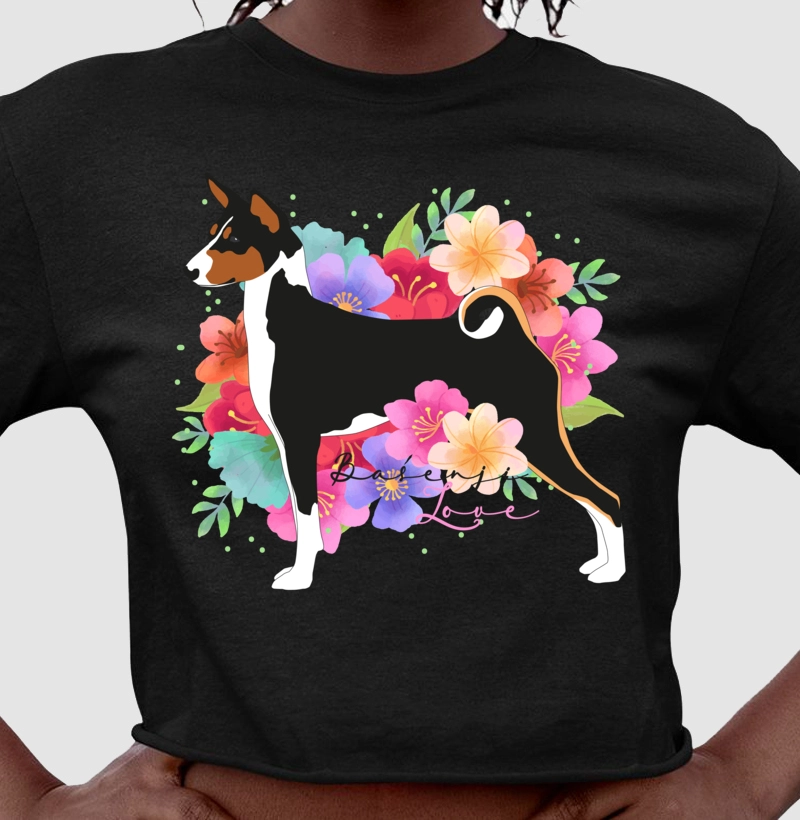 Basenji Floral Love