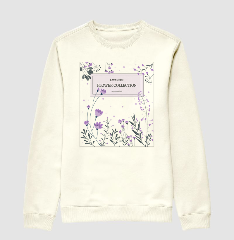 FLOR DE LAVANDA - Suéter Moletom