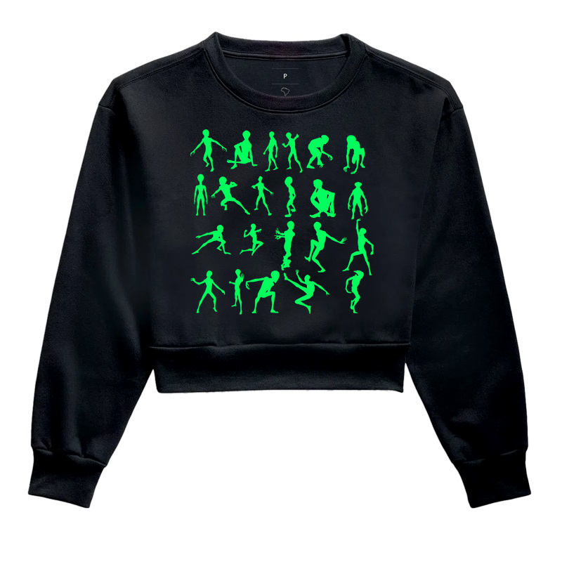 Cropped Moletom Neon Aliens