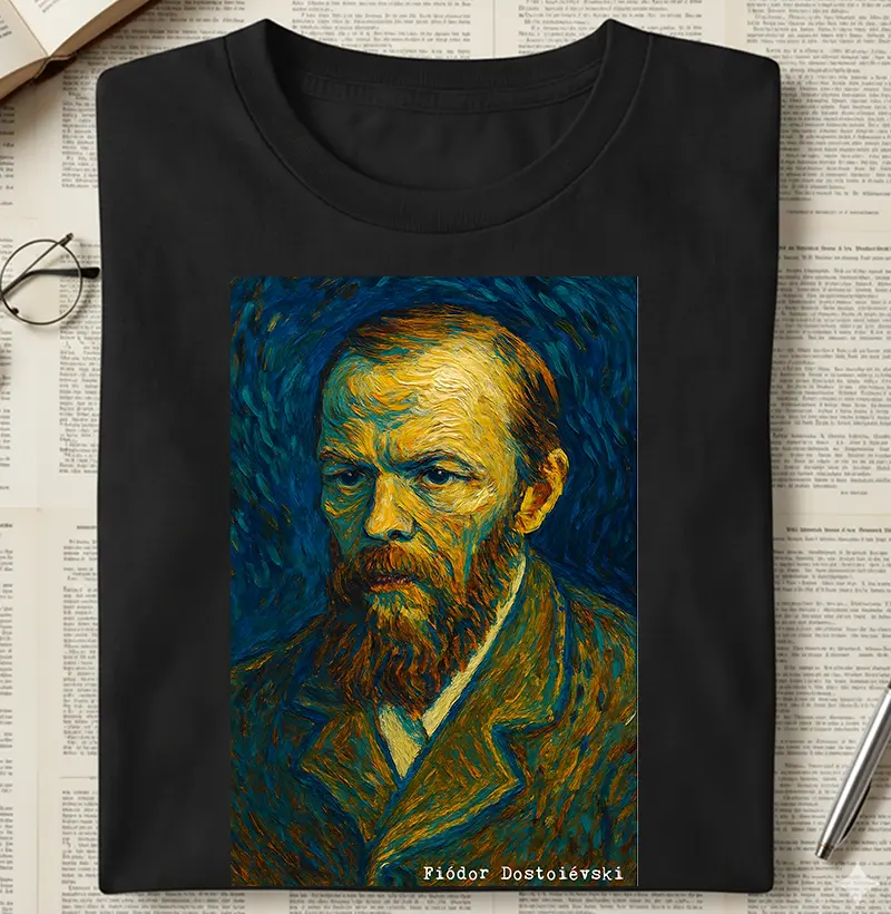 Camiseta - Dostoiévski / Van Gogh
