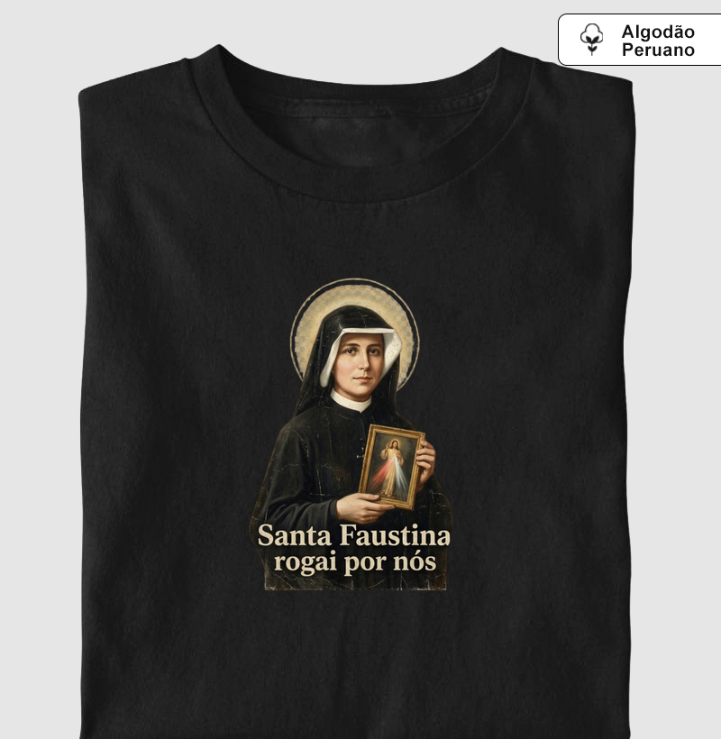 Camiseta Algodão Peruano Santa Faustina