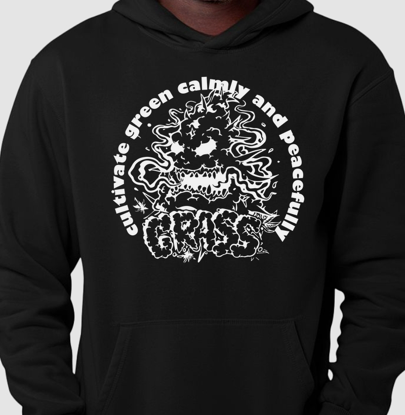 Green Calmly Moletom com Capuz