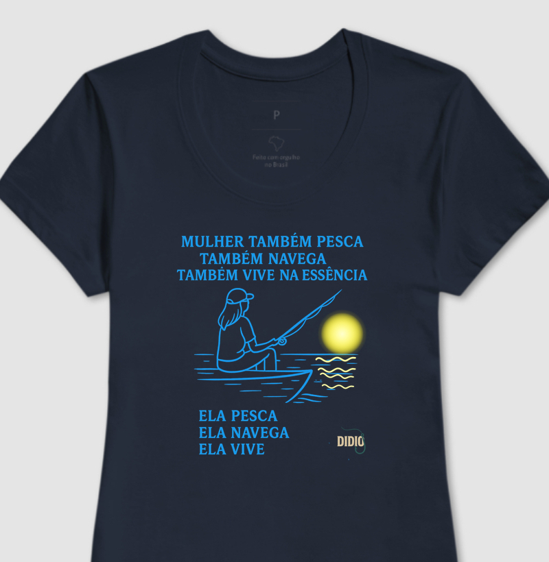 Mulher também pesca