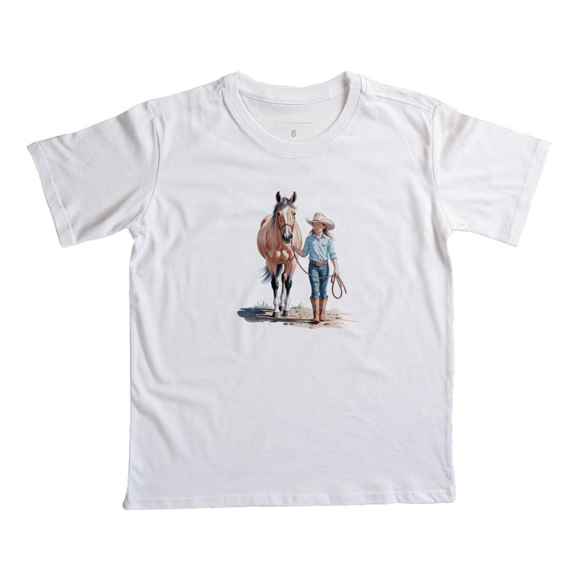 Menina e seu cavalo crescida - kids