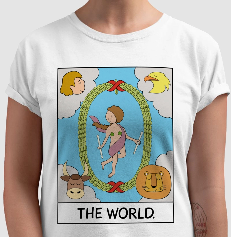 Camiseta Big Carta - The World - Estampa Tarot