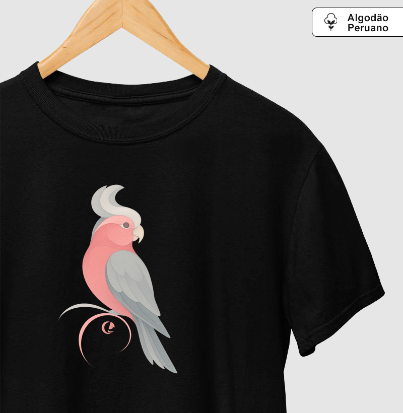 Camiseta Algodão Peruano Cacatua Galah - Movimento