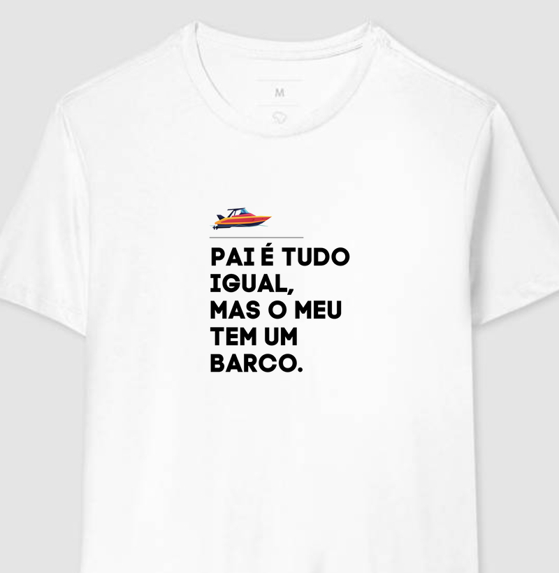 Camiseta de dia dos pais - Pai é tudo igual - Algodão 30.1