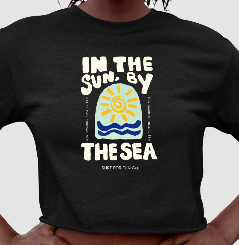 Camiseta In the Sun, By the Sea - Top Cropped Feminino - Cropped