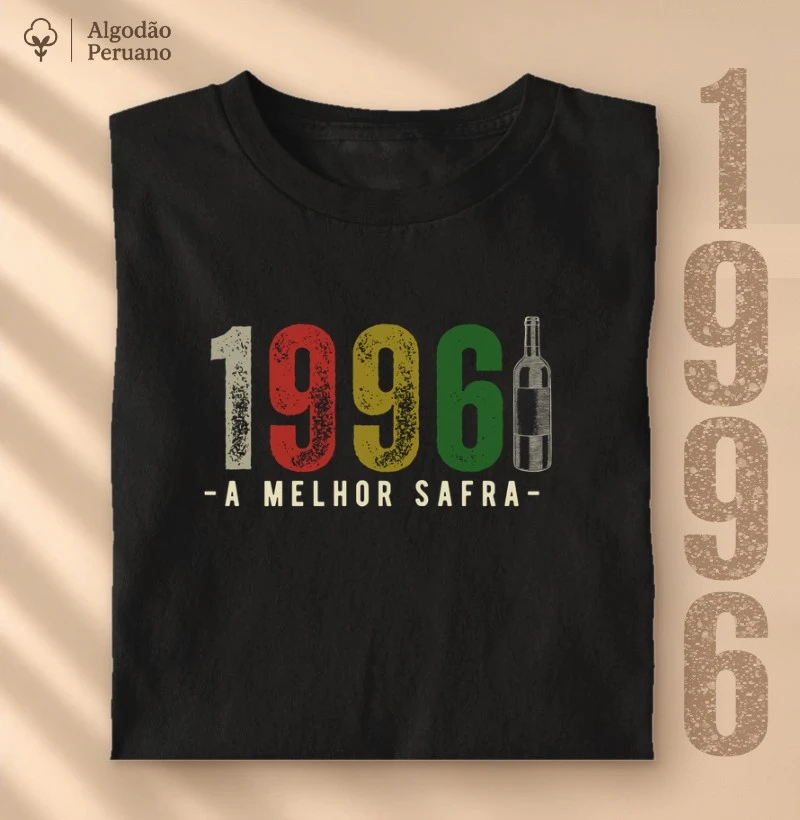 Camiseta A Melhor Safra 1996 - Camiseta Algodão Peruano