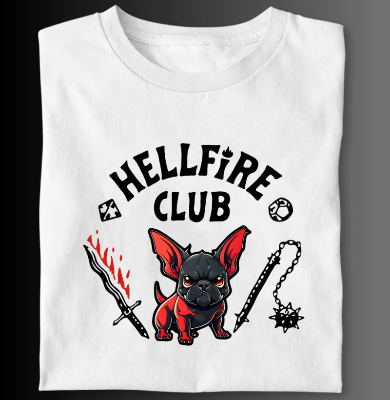 Camiseta Bulldog Frances "Hellfire Club"